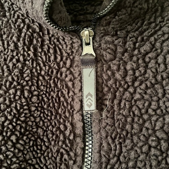 Free Country Sierra Butter Pile sherpa jacket full zip pockets black medium - Picture 3 of 5